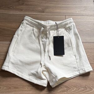 Allwear Organic Cotton Cream Knit Drawstring Shorts